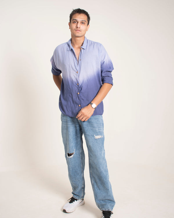 Midnight Ocean Ombré Shirt — Men