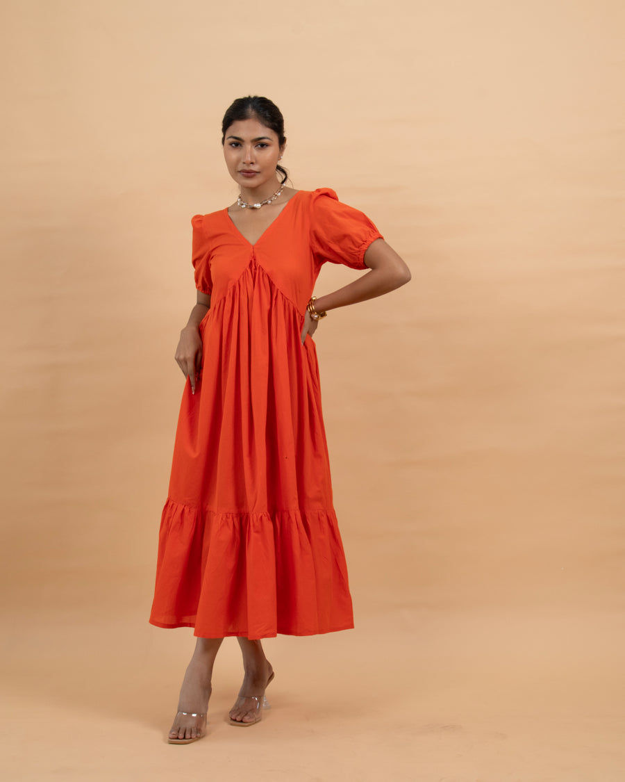 Sunkissed Tango Ankle Dress