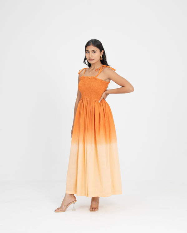 Sunset Dune Smocked Dress