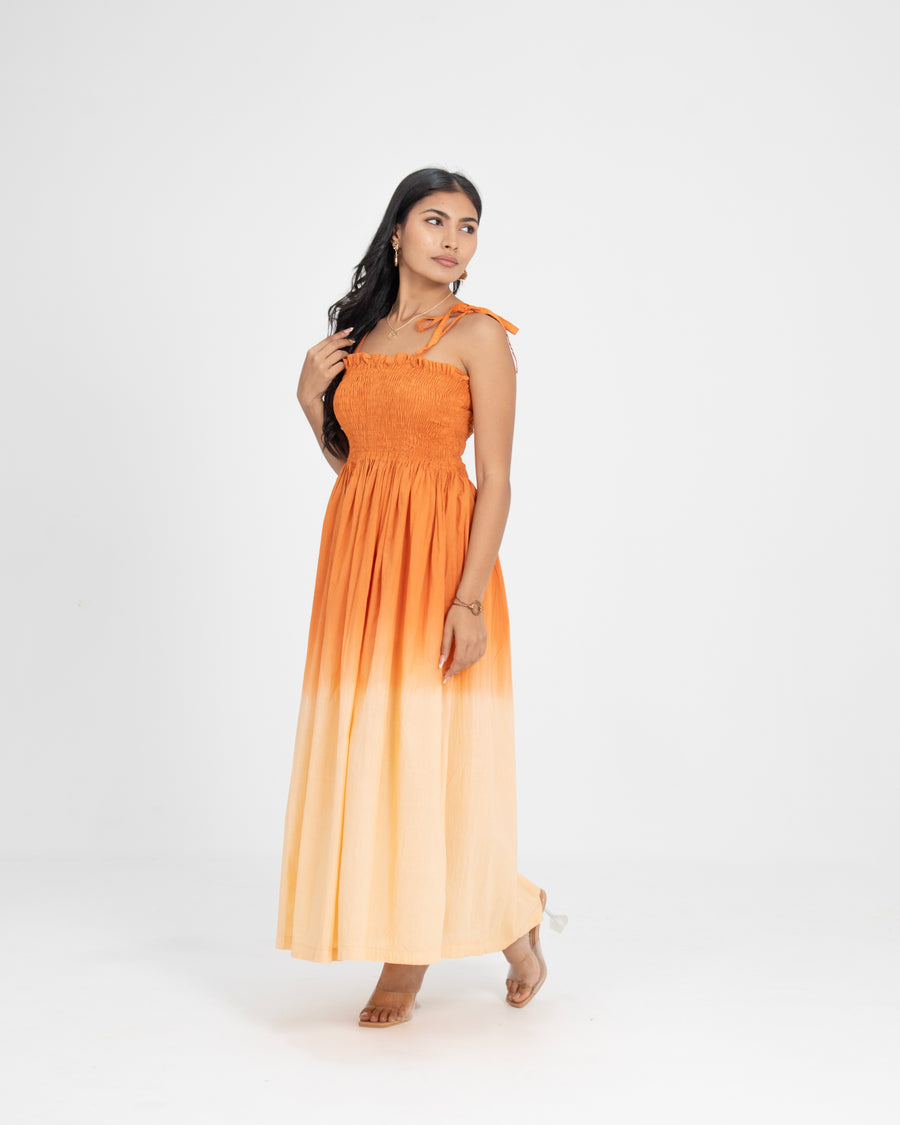 Sunset Dune Smocked Dress