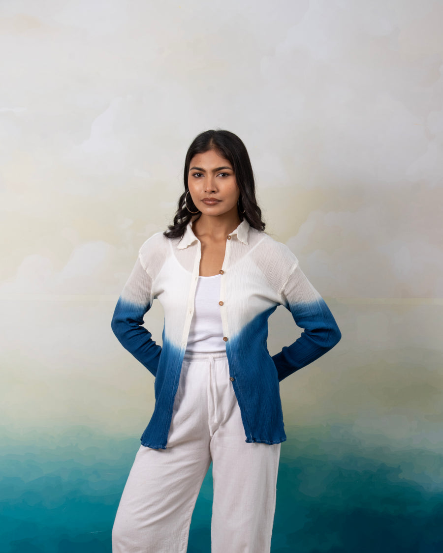 Sunday Blues Ombré Shirt — Women