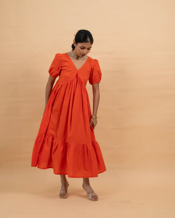 Sunkissed Tango Ankle Dress