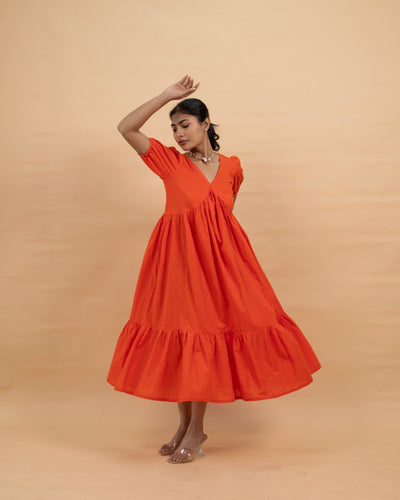 Sunkissed Tango Ankle Dress