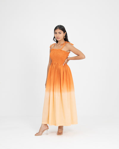 Sunset Dune Smocked Dress