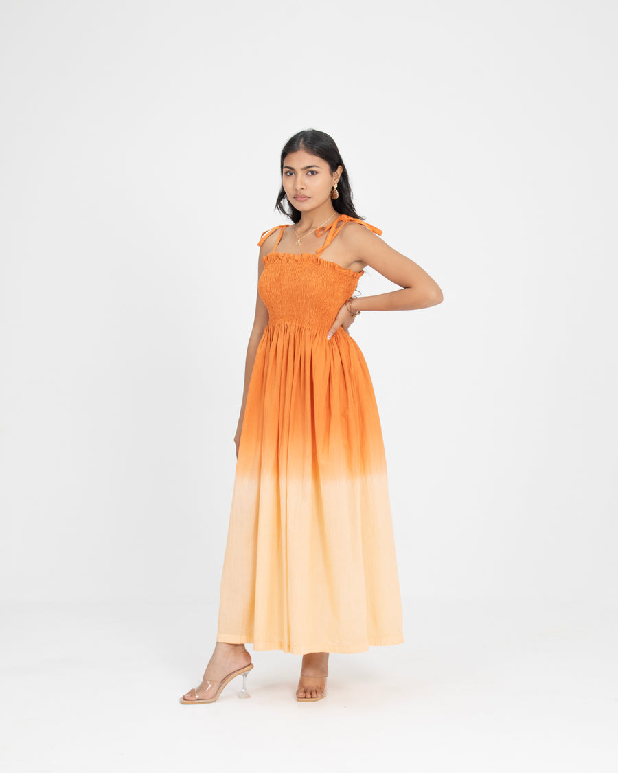 Sunset Dune Smocked Dress