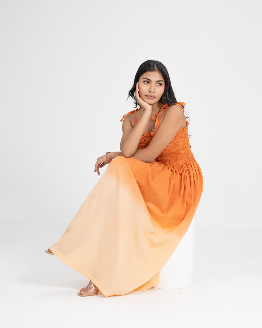 Sunset Dune Smocked Dress