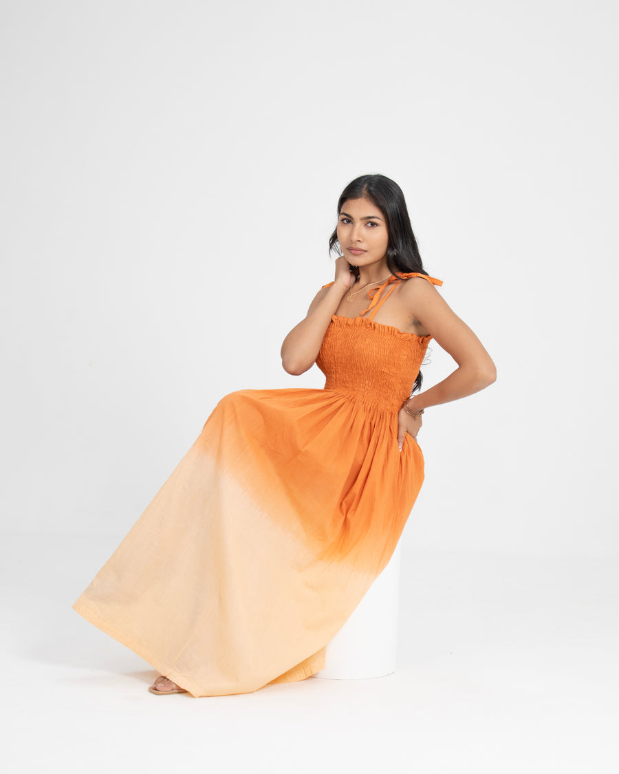 Sunset Dune Smocked Dress
