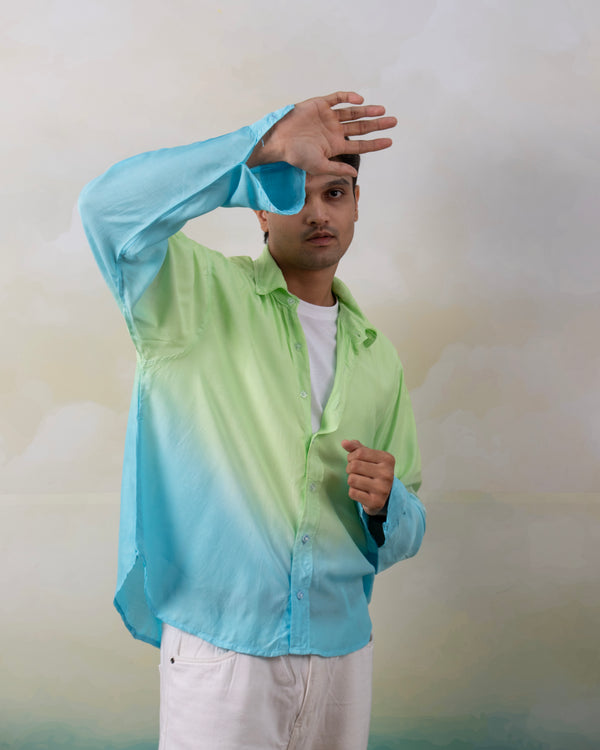 Electric Blue Lagoon Shirt — Men