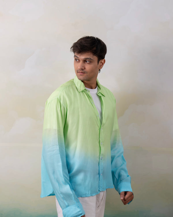Electric Blue Lagoon Shirt — Men